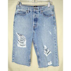 BDG Urban Outfitters Denim Shorts Longline Boyfriend Cut Distressed Destroyed 29